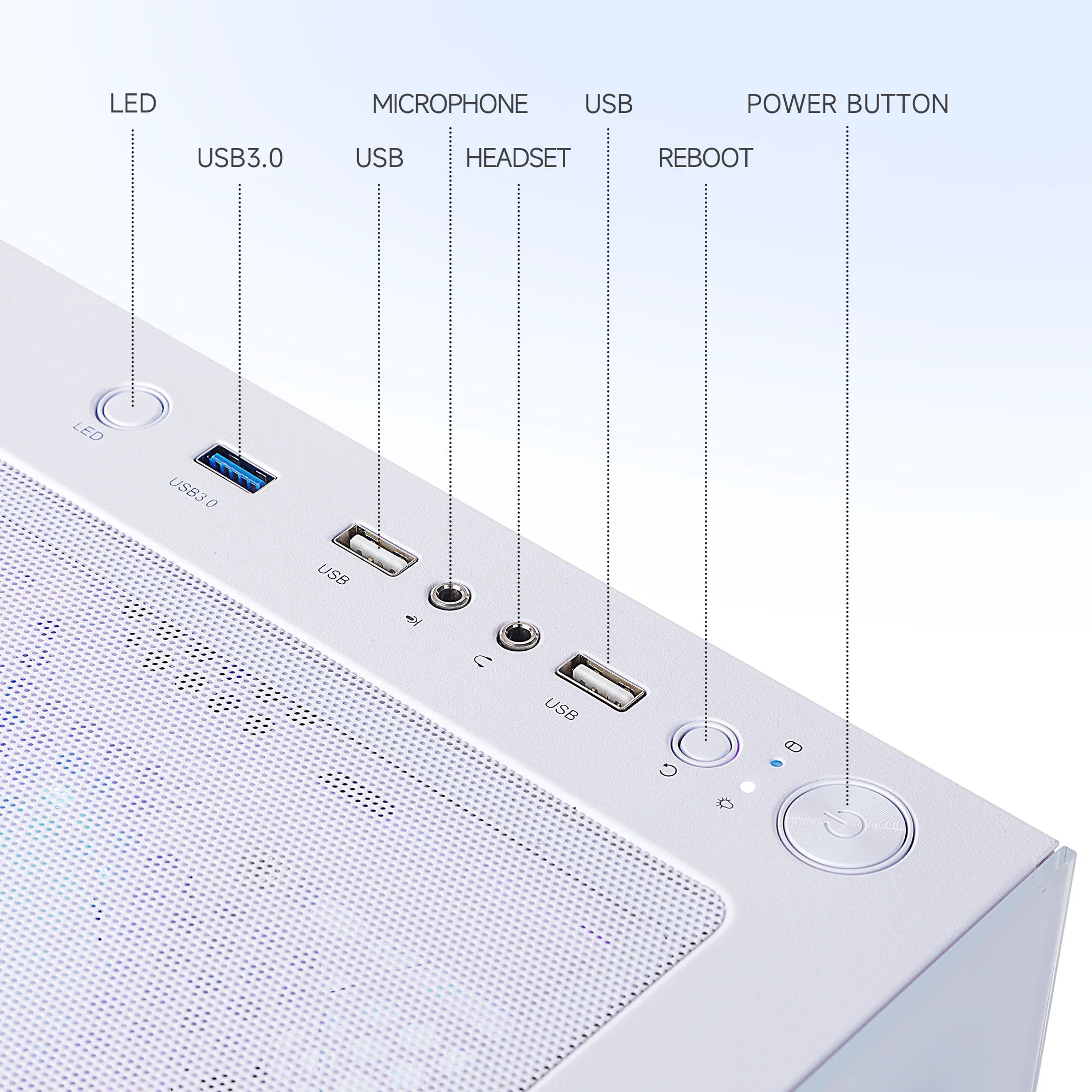 Gaming PC with AMD Ryzen 7 5700X, NVIDIA RTX 5060 Ti 8GB, 32GB DDR4 RAM, 1TB NVMe SSD, WiFi, White RGB Desktop for Gaming and Content Creation