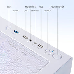 Gaming PC AMD Ryzen 7 5700X NVIDIA RTX 5060 Ti 32GB RAM 1TB SSD Wifi PC Gaming White