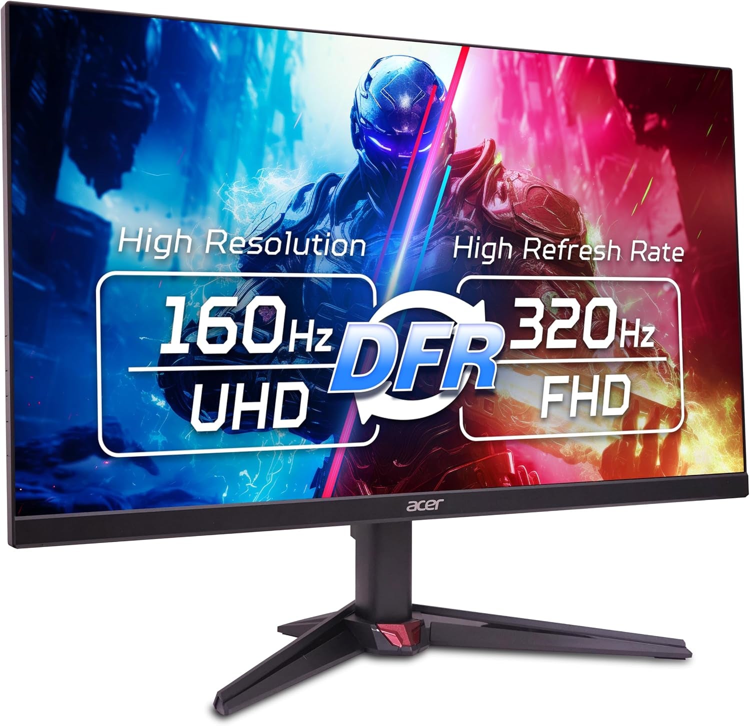 Acer Nitro 27In 4K 3840X2160 IPS 160Hz DFR 320Hz Gaming Monitor VG270K V4 | 0.5Ms, AMD Freesync Premium, 2Xhdmi 2.1, Displayport, Speaker, VESA Mountable, Bluelight Filter, Flickerless Technology