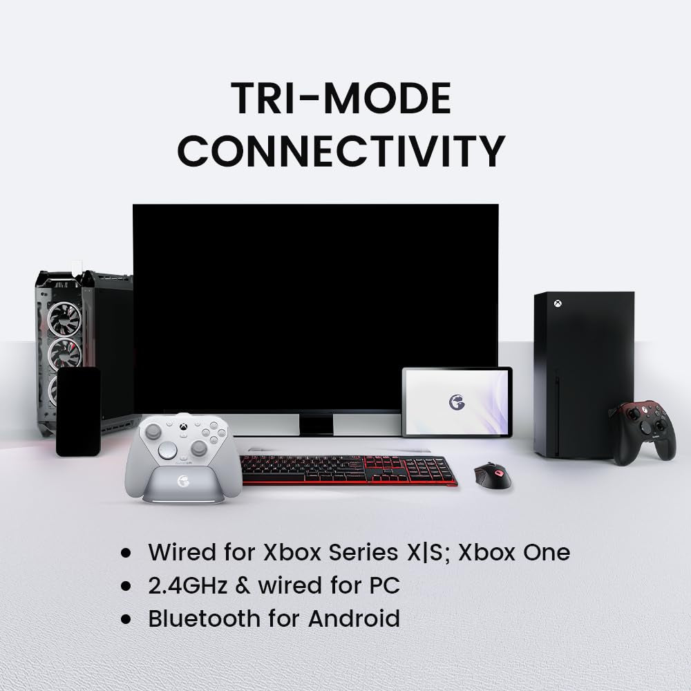 GameSir G7 Pro Xbox Controller, TMR Sticks, Hall Effect Triggers, 1000Hz, PC Wireless, White