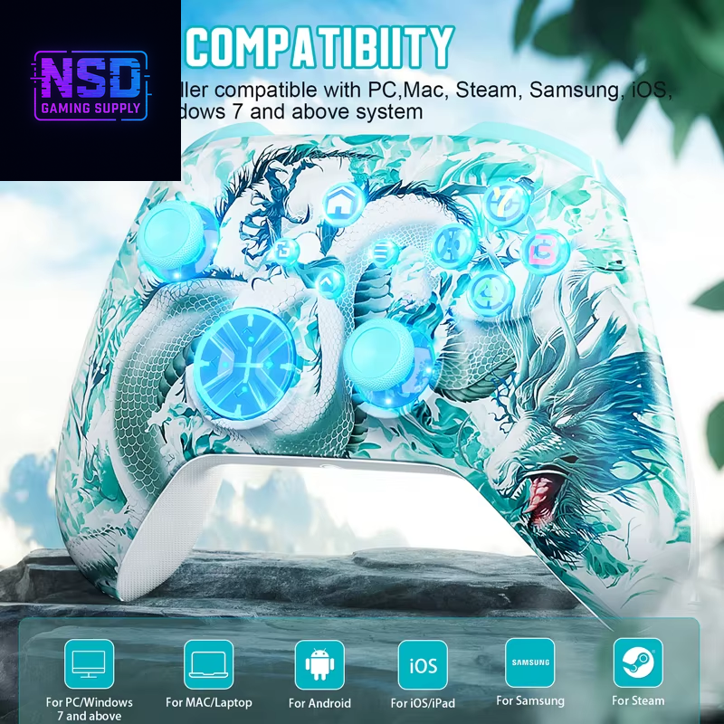 WIFI Control for XBOX One ,Series S/X Wireless Controller Dual Vibration Hall Effect 6-Axis Gyro FUNC RGB Gamepad Accessories