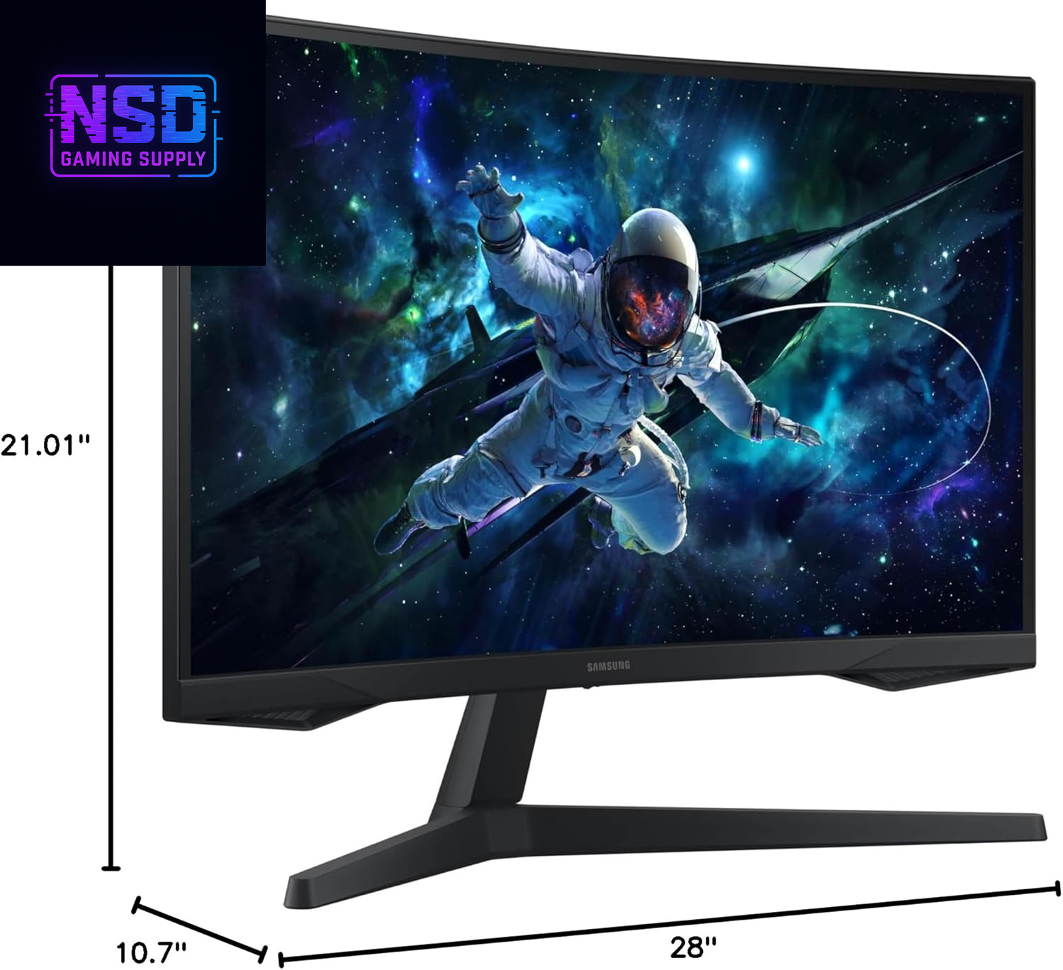 32" Odyssey G55C Series QHD 1000R Curved Gaming Monitor, 1Ms(Mprt), HDR10, 165Hz, AMD Radeon Freesync, Eye Care, Glare Free, Sharp Resolution LS32CG550ENXZA