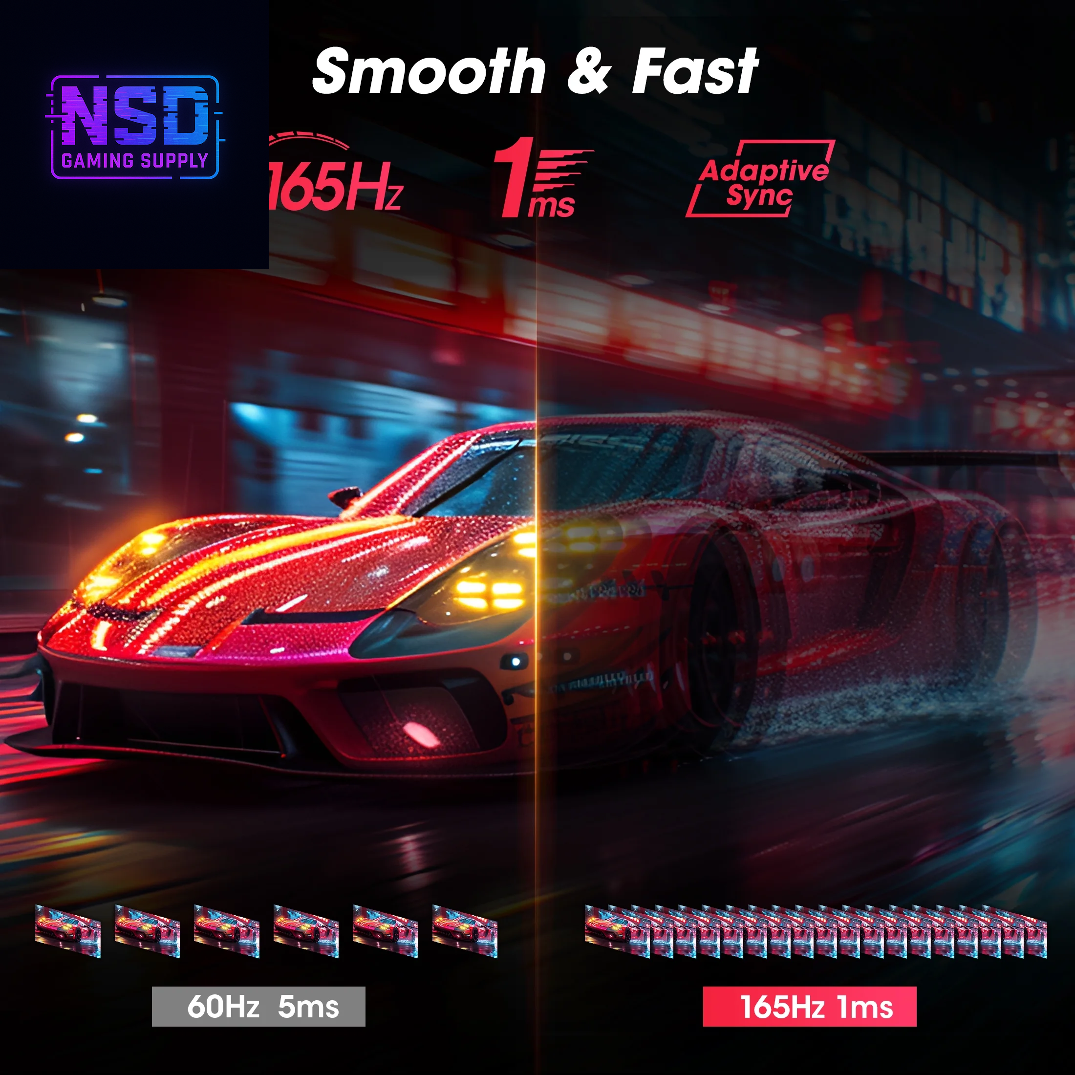 34'' WQHD Curved Gaming Monitor, 180Hz/165Hz Ultrawide Monitor, 3440×1440P 1Ms(Mprt) HDR400, Black