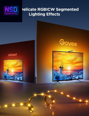 Transform Your TV Experience: 7.8Ft RGBICW Wi-Fi LED Backlight with Fish-Eye Correction, Voice & APP Control for 40-50 Inch TVs