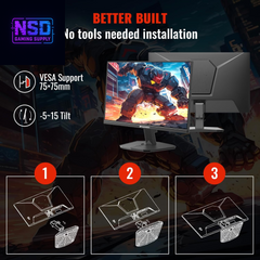 24 Inch Gaming Monitor 200Hz 180Hz 1Ms Freesync HDR 110% Srgb FHD 1080P Computer Monitor HDMI DP Ports Eye Care Frameless VESA Mount Cable Management (ES-G24F4L HDMI Cable Included)