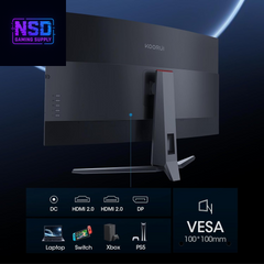 32 Inch Curved Gaming Monitor, QHD (2560 X 1440) 2K 170Hz 144Hz Monitor, 1Ms 1500R Display, 90% DCI-P3, Adaptive Sync, Tilt Adjustable, VESA Compatible, Displayport HDMI, Black