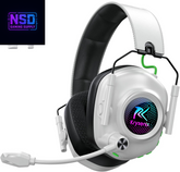 Wireless Gaming Headset with Noise Canceling Microphone for PC, PS5, PS4, Switch, Mac, 2.4 Ghz Wireless & Bluetooth 5.4 Gaming Headphones, Cool RGB Lighting, 50Hr Battery, 50Mm Drivers