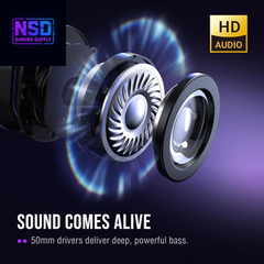 Wired USB Gaming Headset: 7.1 Surround Sound - Vibrant Customizable RGB - Game/Chat Balance, Gamer Headphone with Noise Canceling Mic for PC, PS5/PS4, Laptop, Mac - Ampligame H13BP