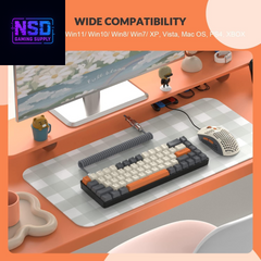 RK-T8PR0 Wired 65% Mechanical Gaming Keyboard and Mouse Combo with RGB Backlit Anti-Ghosting TKL Mini 68 Key Coiled C to a Cable Tactile Blue Switch for PS4 PS5 Xbox PC Mac Gamer(Dark Gray)