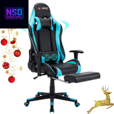 Gaming Chair,Gaming Chair with Footrest, High Back Ergonomic Gaming Chair Adjustable,Racing Style PU Leather Gamer Chair,Computer Gaming Chair with Headrest and Lumbar Support
