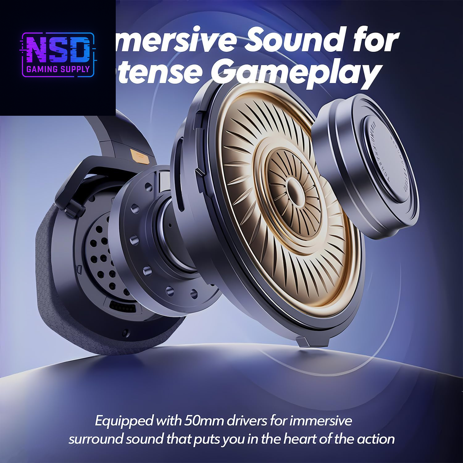 Wireless Gaming Headset with Mic for Ps5 Ps4 PC, Zero Interference, 100-Hour Battery All-Day Play, 23Ms Sync for Fortnite & Call of Duty/Fps Gamers, Triple Mode All Devices Compatible - Orange