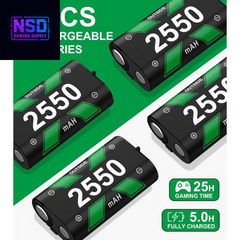 4X5520Mwh Xbox Rechargeable Battery Pack for Xbox Series X Controller,Black