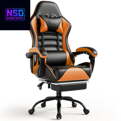 Ergonomic Gaming Chair with Footrest, Racing Style Video Game Chair for Adults, Reclining Gamer Chair Office Chair