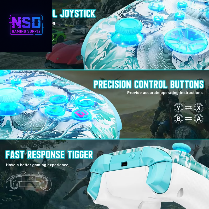 WIFI Control for XBOX One ,Series S/X Wireless Controller Dual Vibration Hall Effect 6-Axis Gyro FUNC RGB Gamepad Accessories