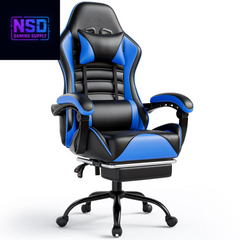 Ergonomic Gaming Chair with Footrest, Racing Style Video Game Chair for Adults, Reclining Gamer Chair Office Chair