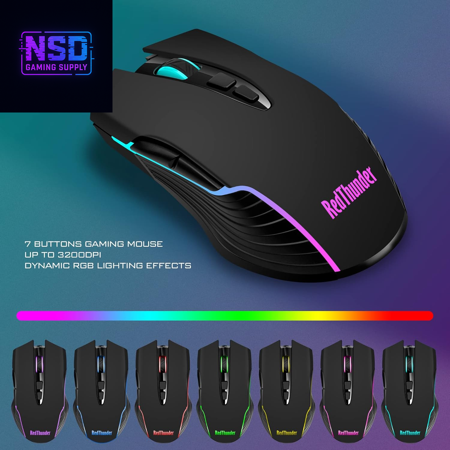 K10 Wireless Gaming Keyboard and Mouse Combo, LED Backlit Rechargeable 3800Mah Battery, Mechanical Feel Anti-Ghosting Keyboard + 7D 3200DPI Mice for PC Gamer (Black)