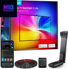 Transform Your TV Experience: 7.8Ft RGBICW Wi-Fi LED Backlight with Fish-Eye Correction, Voice & APP Control for 40-50 Inch TVs