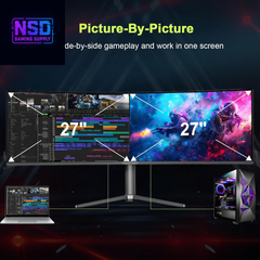 49 Inch Curved Monitor 120Hz DQHD 5120X1440P Ultrawide Gaming Monitor, 120% Srgb, 1500R, 1Ms MPRT, HDR10, Adaptive Sync, PIP/PBP, Height Adjustable, HDMI 2.0/DP 1.4, VESA 75X75, AMZG49C7U