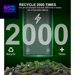 4X5520Mwh Xbox Rechargeable Battery Pack for Xbox Series X Controller,Black