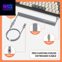 RK-T8PR0 Wired 65% Mechanical Gaming Keyboard and Mouse Combo with RGB Backlit Anti-Ghosting TKL Mini 68 Key Coiled C to a Cable Tactile Blue Switch for PS4 PS5 Xbox PC Mac Gamer(Dark Gray)