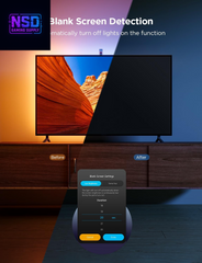 Transform Your TV Experience: 7.8Ft RGBICW Wi-Fi LED Backlight with Fish-Eye Correction, Voice & APP Control for 40-50 Inch TVs