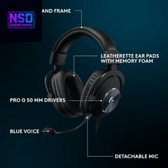 Pro X SE Wired Gaming Headset – Detachable Microphone, 7.1 Surround Sound, 50mm Drivers, Memory Foam Ear Pads, USB DAC – Black