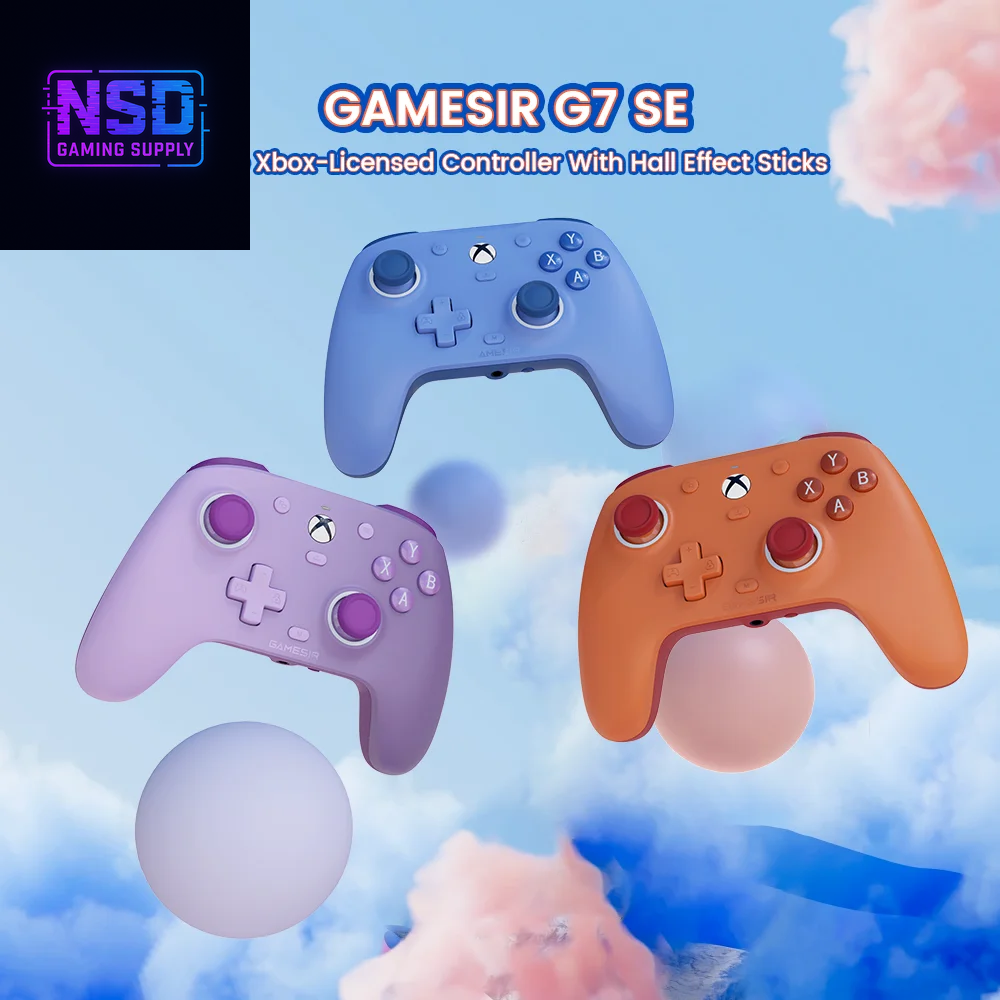 G7 SE Wired Gamepad - Standard Controller for PC & Xbox, Magnetic, Laser Engraved, Blue Version with Hall