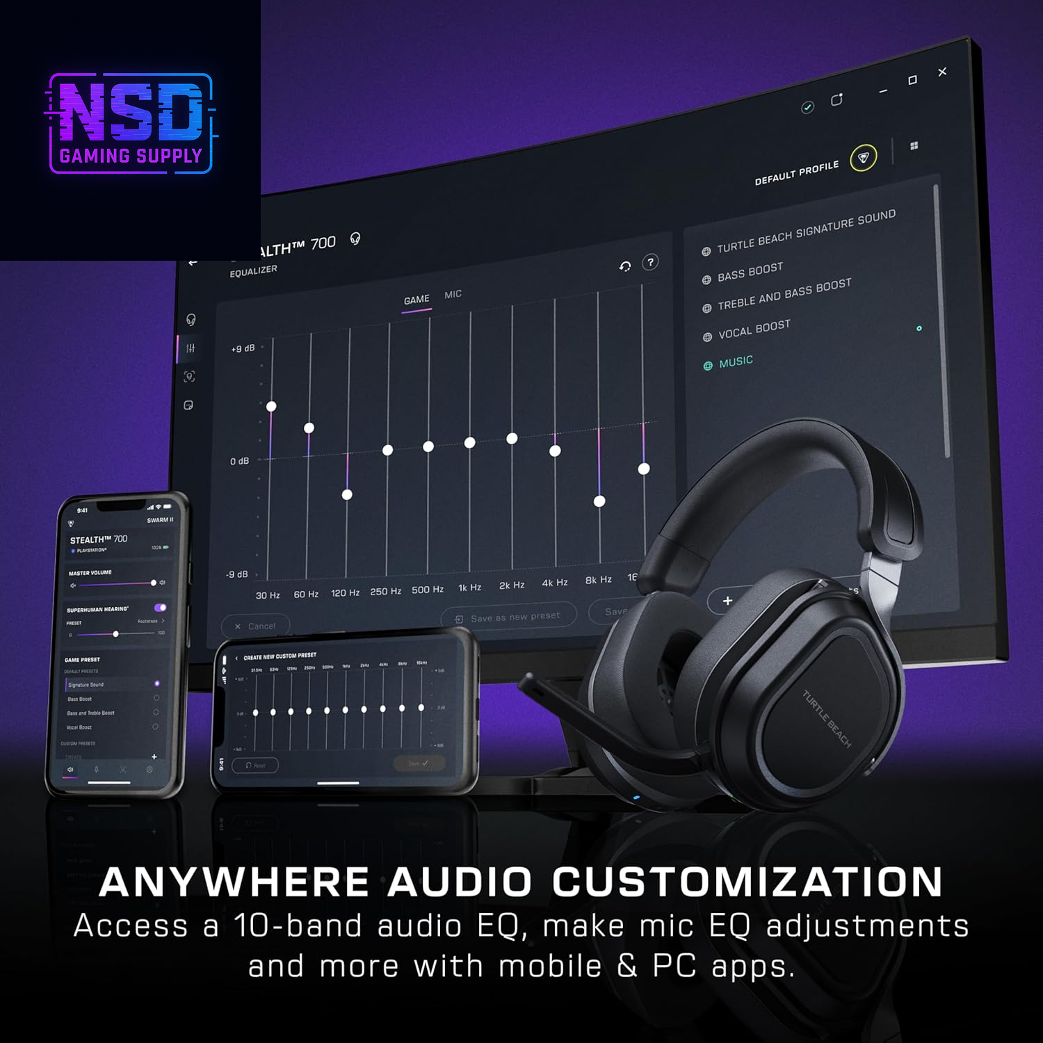 Stealth 700 Gen 3 Wireless Multiplatform Amplified Gaming Headset for Xbox Series X|S, Xbox One, PC, PS5, Mobile – 60Mm Drivers, AI Noise-Cancelling Mic, Bluetooth, 80-Hr Battery – Black