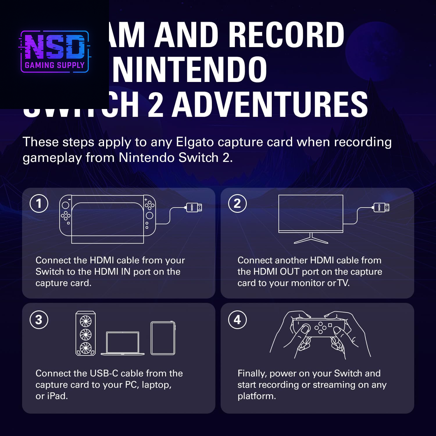 4K S – External Capture Card for PS5, Xbox Series X/S, Switch 2, PC, Mac, Ipad | 4K60, 1440P120, or 1080P240 Passthrough and Capture, HDR10, VRR, USB-C, Near-Zero Latency