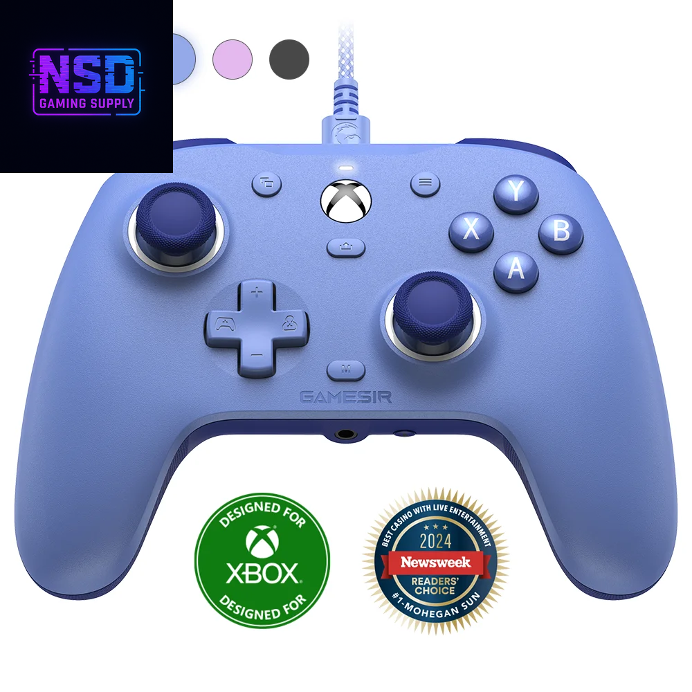 G7 SE Wired Gamepad - Standard Controller for PC & Xbox, Magnetic, Laser Engraved, Blue Version with Hall