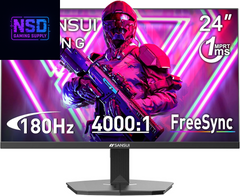 24 Inch Gaming Monitor 200Hz 180Hz 1Ms Freesync HDR 110% Srgb FHD 1080P Computer Monitor HDMI DP Ports Eye Care Frameless VESA Mount Cable Management (ES-G24F4L HDMI Cable Included)