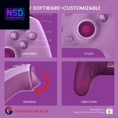 G7 SE Wired Controller for Xbox Series X|S, Xbox One & Windows 10/11, Plug and Play Gaming Gamepad with Hall Effect Joysticks/Hall Trigger, 3.5Mm Audio Jack - Purple