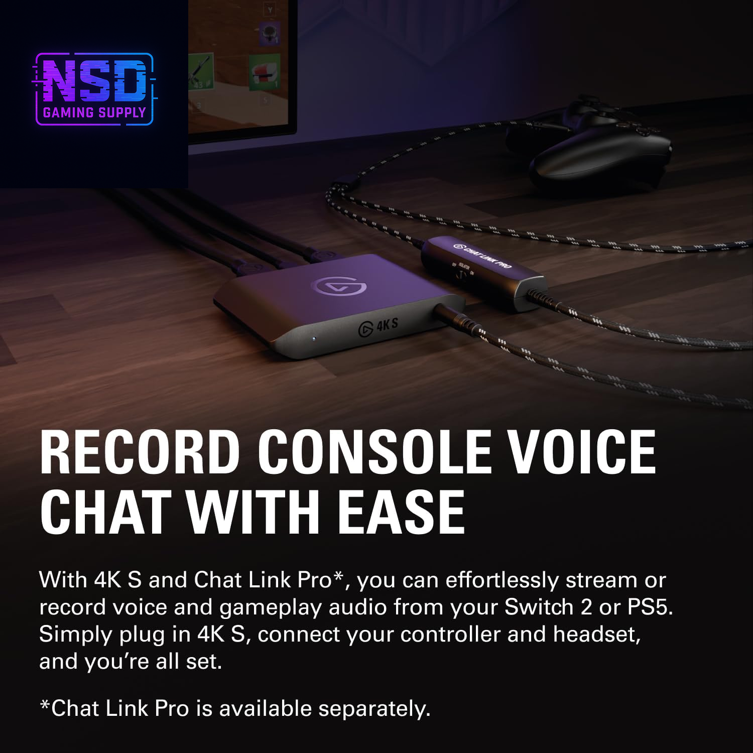 4K S – External Capture Card for PS5, Xbox Series X/S, Switch 2, PC, Mac, Ipad | 4K60, 1440P120, or 1080P240 Passthrough and Capture, HDR10, VRR, USB-C, Near-Zero Latency