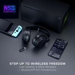 Stealth 500 Wireless Gaming Headset Licensed for Xbox Series X|S, Compatible with Xbox One, Bluetooth, PC, Mobile, 40 Hr Battery, Memory Foam Cushions, Flip-To-Mute Mic, Black