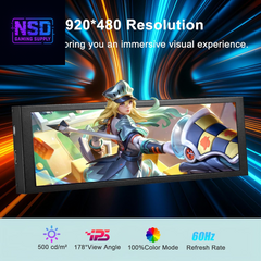 8.8 Inch FHD Computer Secondary Screen IPS 1920X480 LCD Display CPU Temperature Monitor with Casing for Computer Case Temperature Windows Aida64 CPU GPU Monitor