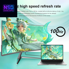 24 Inch Curved Monitor FHD 1920X1080P 100Hz Refresh Rate 16:9 Aspect Ratio Ergonomic Tilt Home Office Gaming Monitor Sync Visual Experience for Work & Play Support Wall Mount Install
