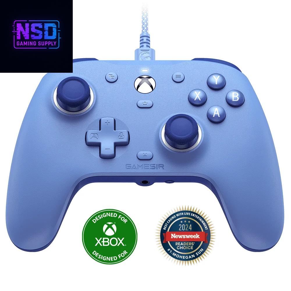 G7 SE Wired Gamepad - Standard Controller for PC & Xbox, Magnetic, Laser Engraved, Blue Version with Hall