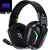 Wireless Gaming Headsets for PC, PS5, PS4, Switch, Mac, 2.4Ghz Wireless Gaming Headphone with ENC Noise Canceling Microphone, Bluetooth 5.4, Cool Lighting, 50H Battery, 50Mm Drivers