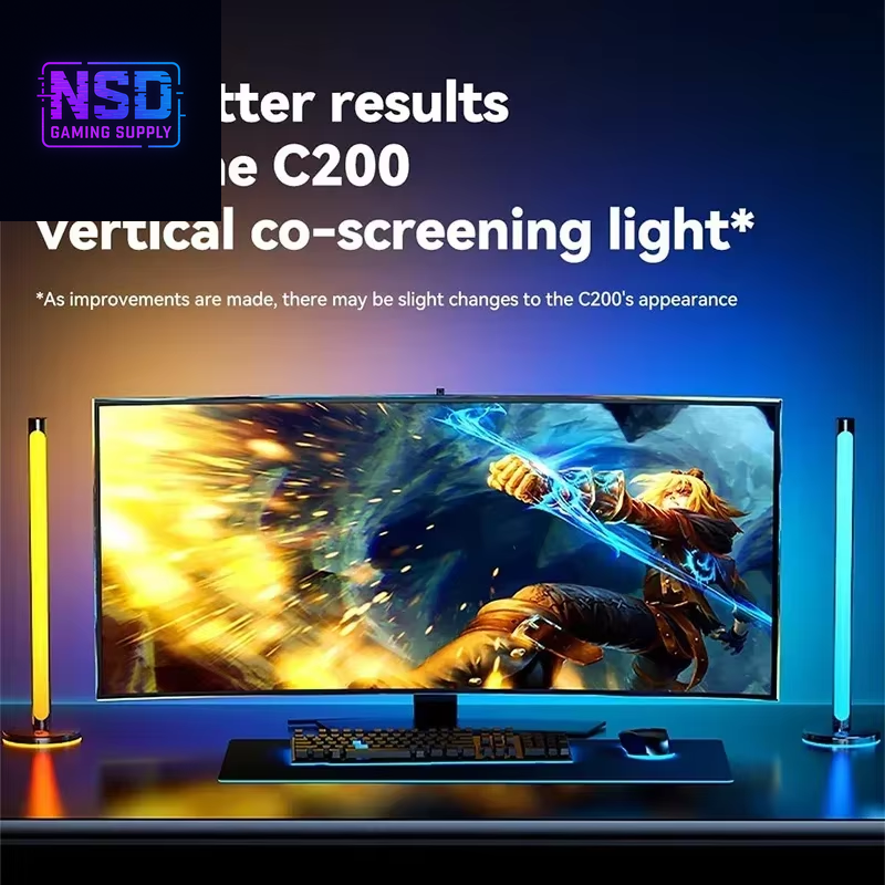 RGBIC Ambient Gaming Light Strip – Screen Sync, Music Reactive, USB Powered, Smart Software Control