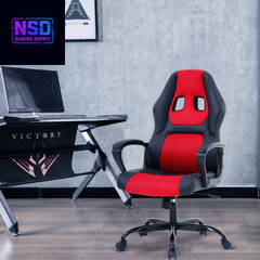 Gaming Chair PC Gaming Chair Gaming Chairs for Adults, Computer Chair PU Leather Office Desk Chair with Arms & Back Ergonomic High-Back Video Game Chair(Red)