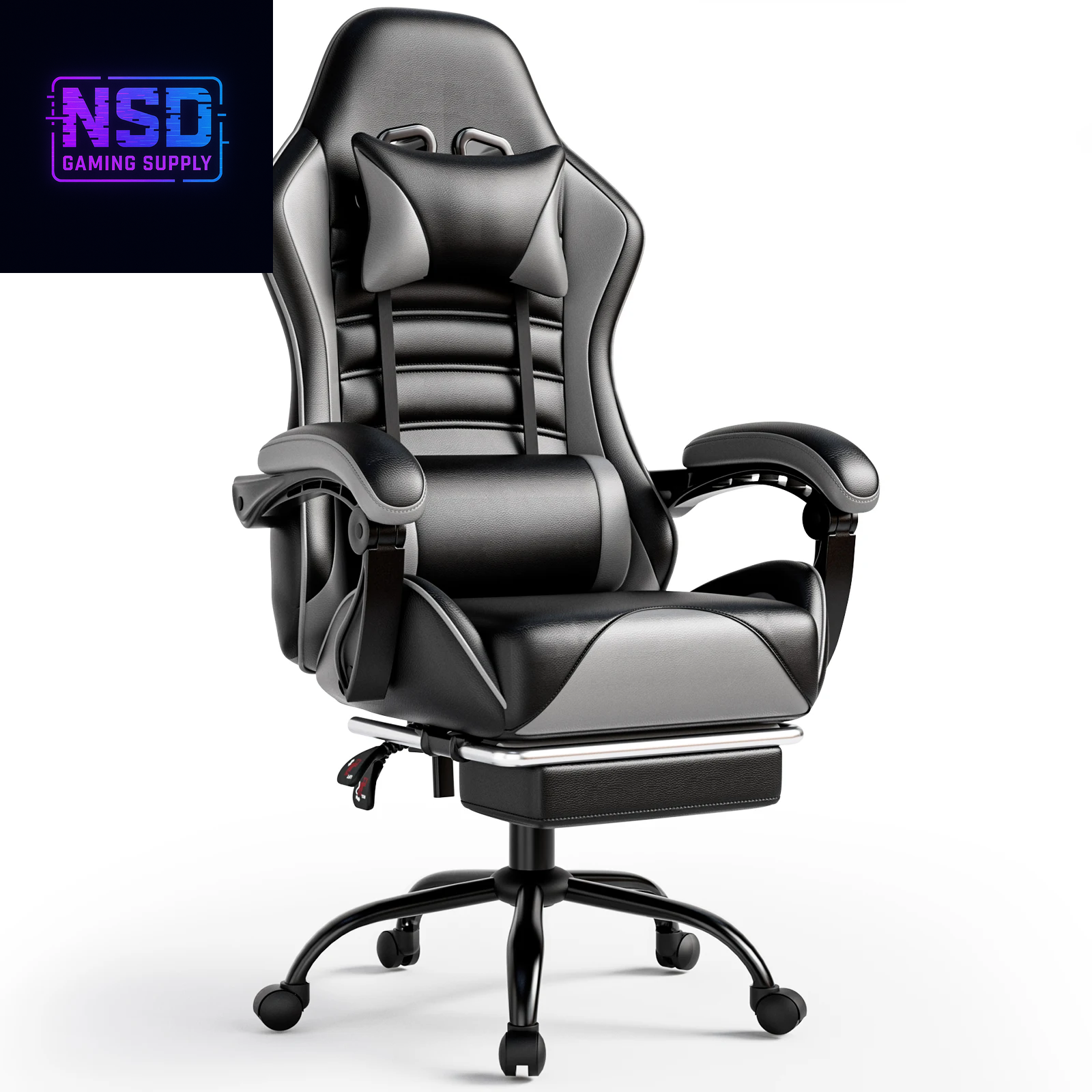 Ergonomic Gaming Chair with Footrest, Racing Style Video Game Chair for Adults, Reclining Gamer Chair Office Chair