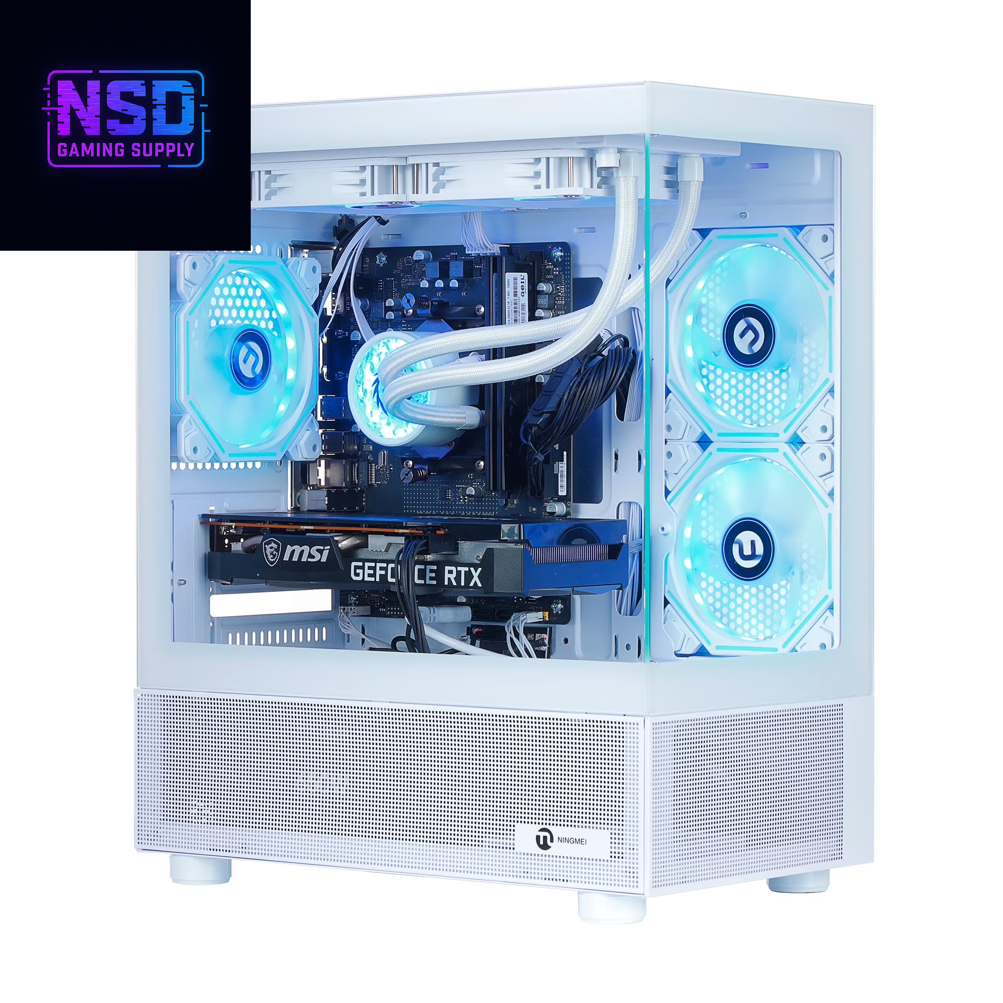 Gaming PC AMD Ryzen 7 5700X NVIDIA RTX 5060 Ti 32GB RAM 1TB SSD Wifi PC Gaming White