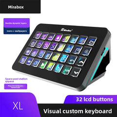 Mirabox XL Visual Console 32-Key Macro Keyboard Programmable Streamdeck Live Central Control Macro Keyboard PC Gamer Accessories