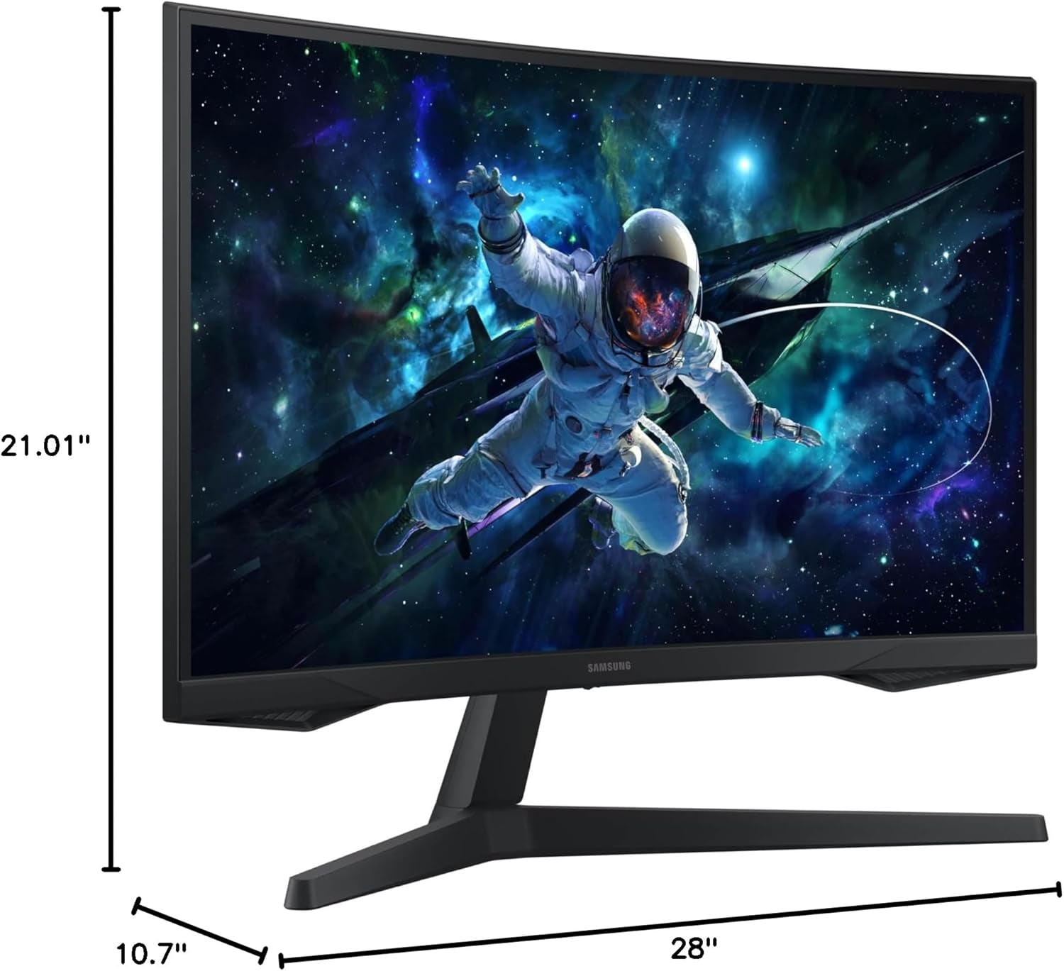 32" Odyssey G55C Series QHD 1000R Curved Gaming Monitor, 1Ms(Mprt), HDR10, 165Hz, AMD Radeon Freesync, Eye Care, Glare Free, Sharp Resolution LS32CG550ENXZA