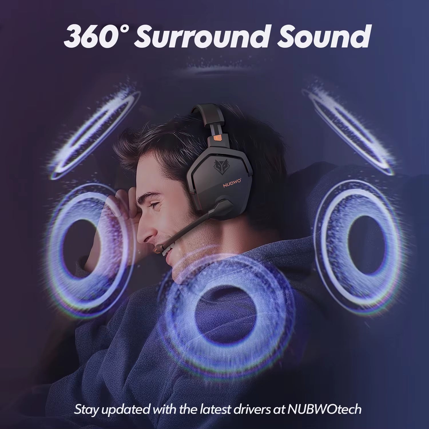 G06 Dual Wireless Gaming Headphones 2.4Ghz Bluetooth 5.3 Headsets Gamer with Microphone for PS5, PS4, PC, Mobile, Switch