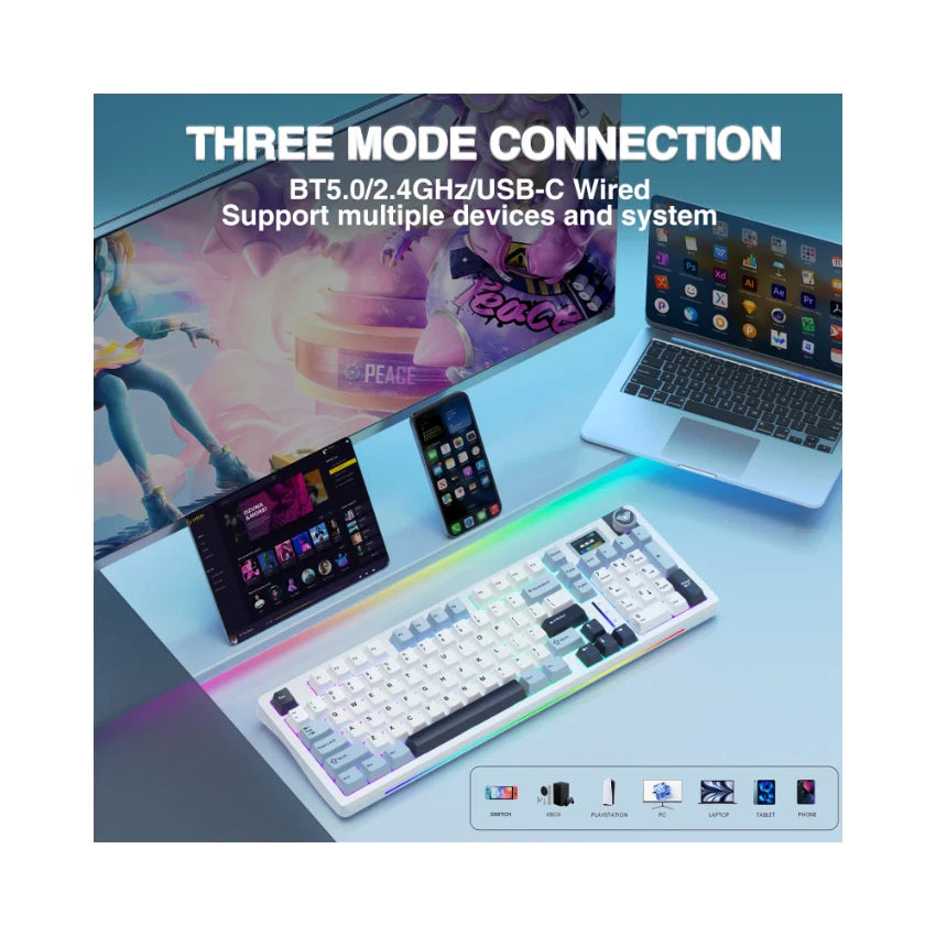 AULA S98 Pro Mechanical Keyboard with Knob& LCD Screen