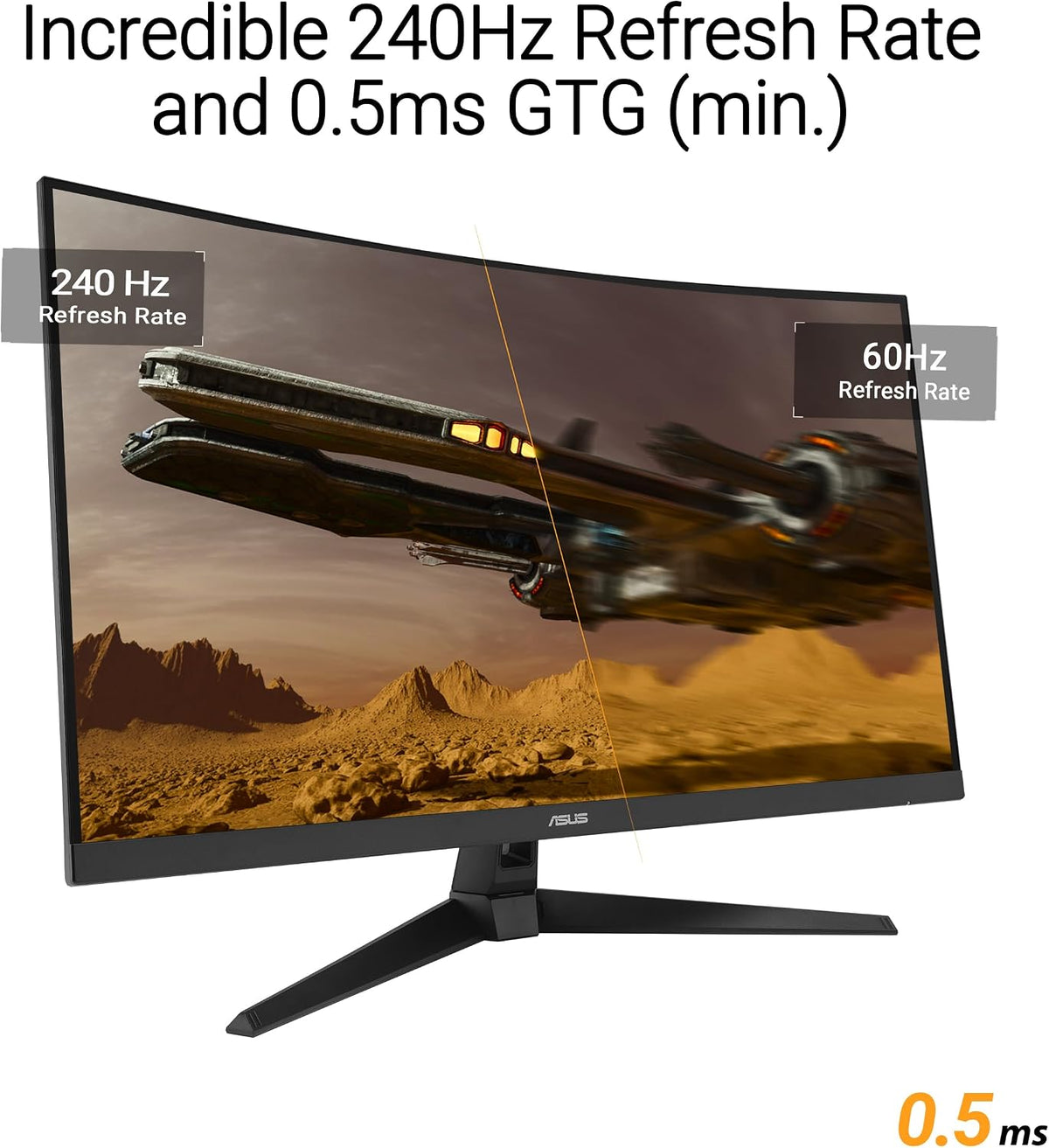 ASUS TUF Gaming 32" Curved Gaming Monitor, 240Hz, 0.5ms, FHD 1080p, FreeSync Premium & HDR