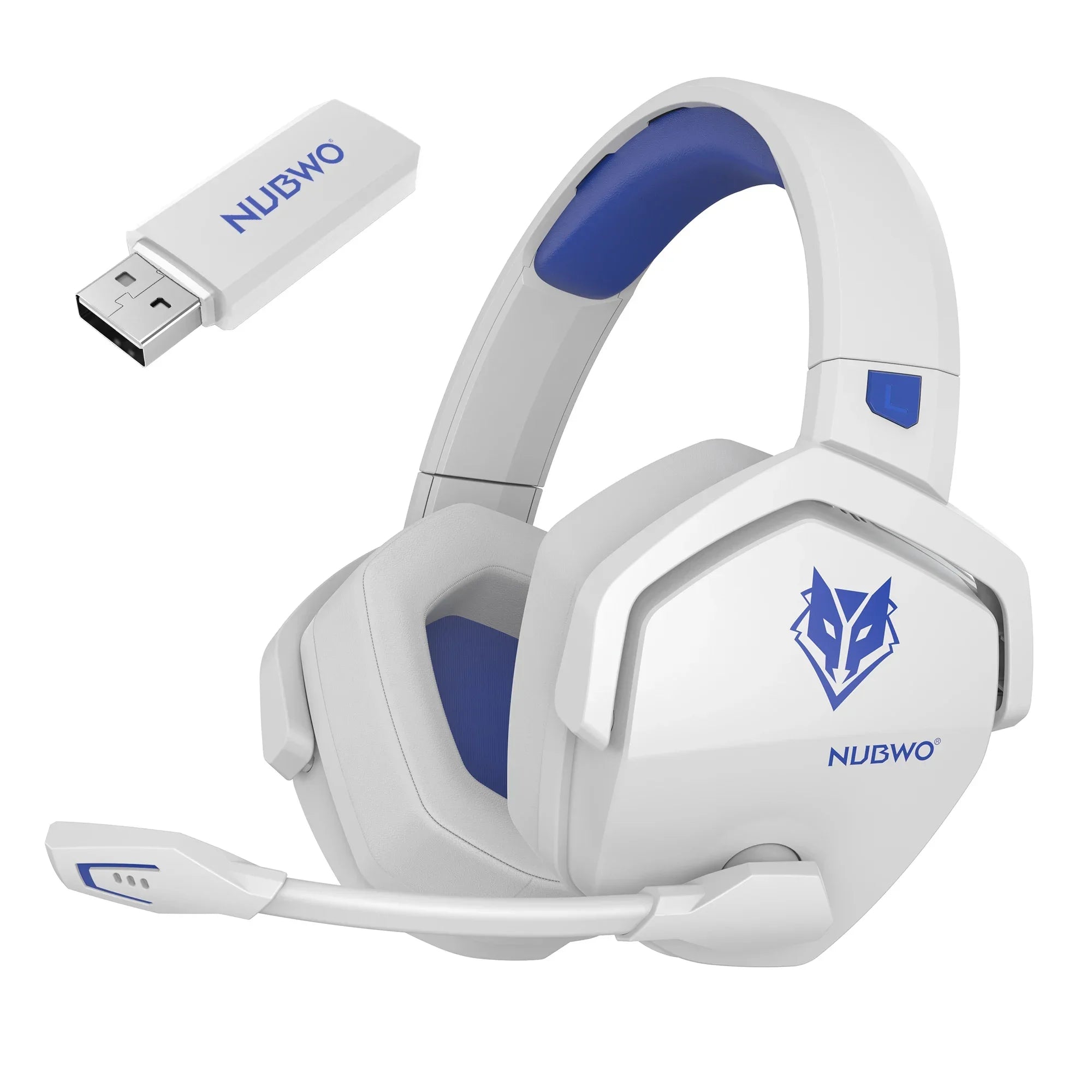 NUBWO G06 Wireless Gaming Headset for PS5 & PC, 100H Battery, 7.1 Surround Sound