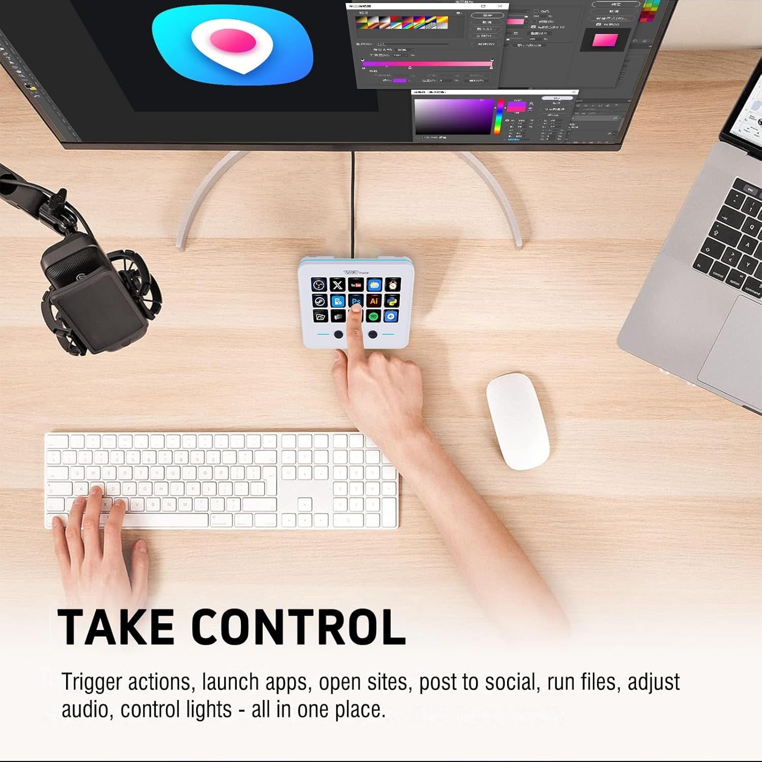 VSDINSIDE Macro Keypad and Stream Controller Deck