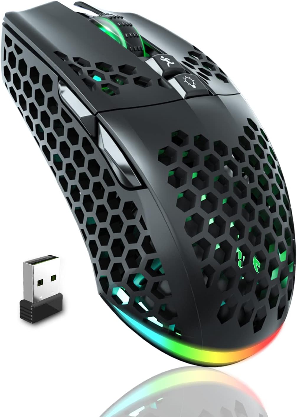SM600 White Wireless Gaming Mouse, Tri-Mode Connection for PC, Laptop, and Mac